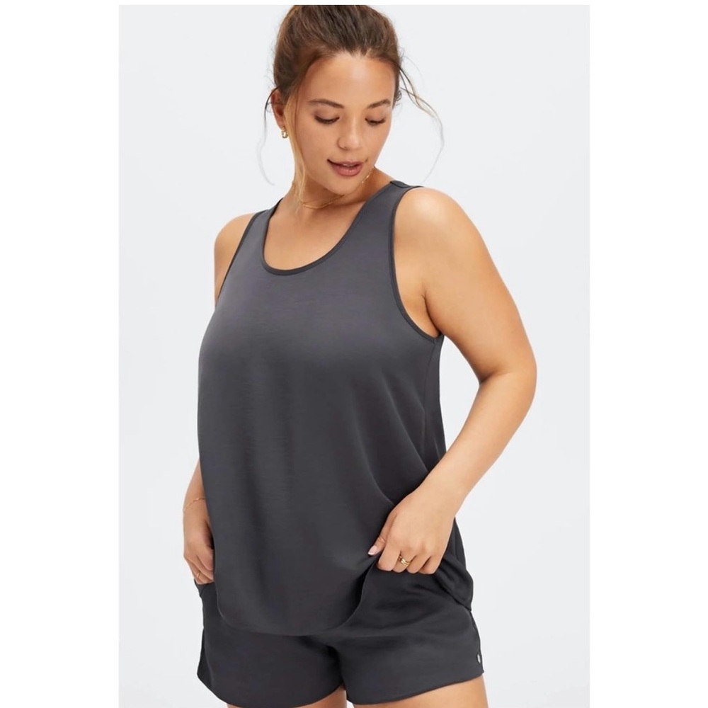 Fabletics Pewter Relaxed Fit Sleep Tank Medium NWT